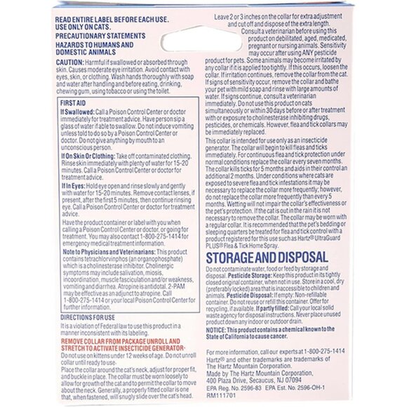 New UltraGuard Flea and Tick Collar for Cats 7 Month Protection - Picture 2 of 8